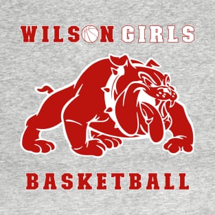 Wilson girls Basketball with Red Bulldog T-Shirt